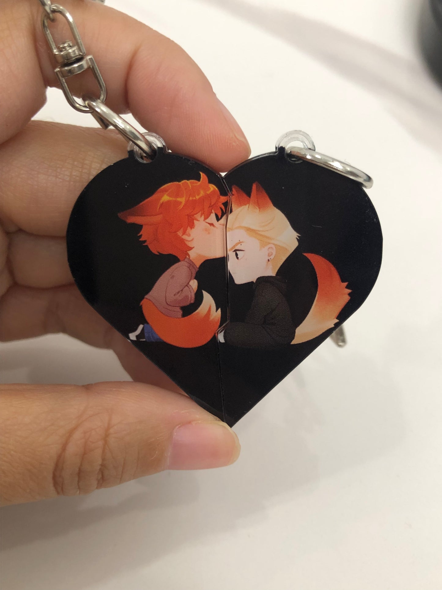 AFTG Andrew & Neil Heart Magnet Keychain Sets