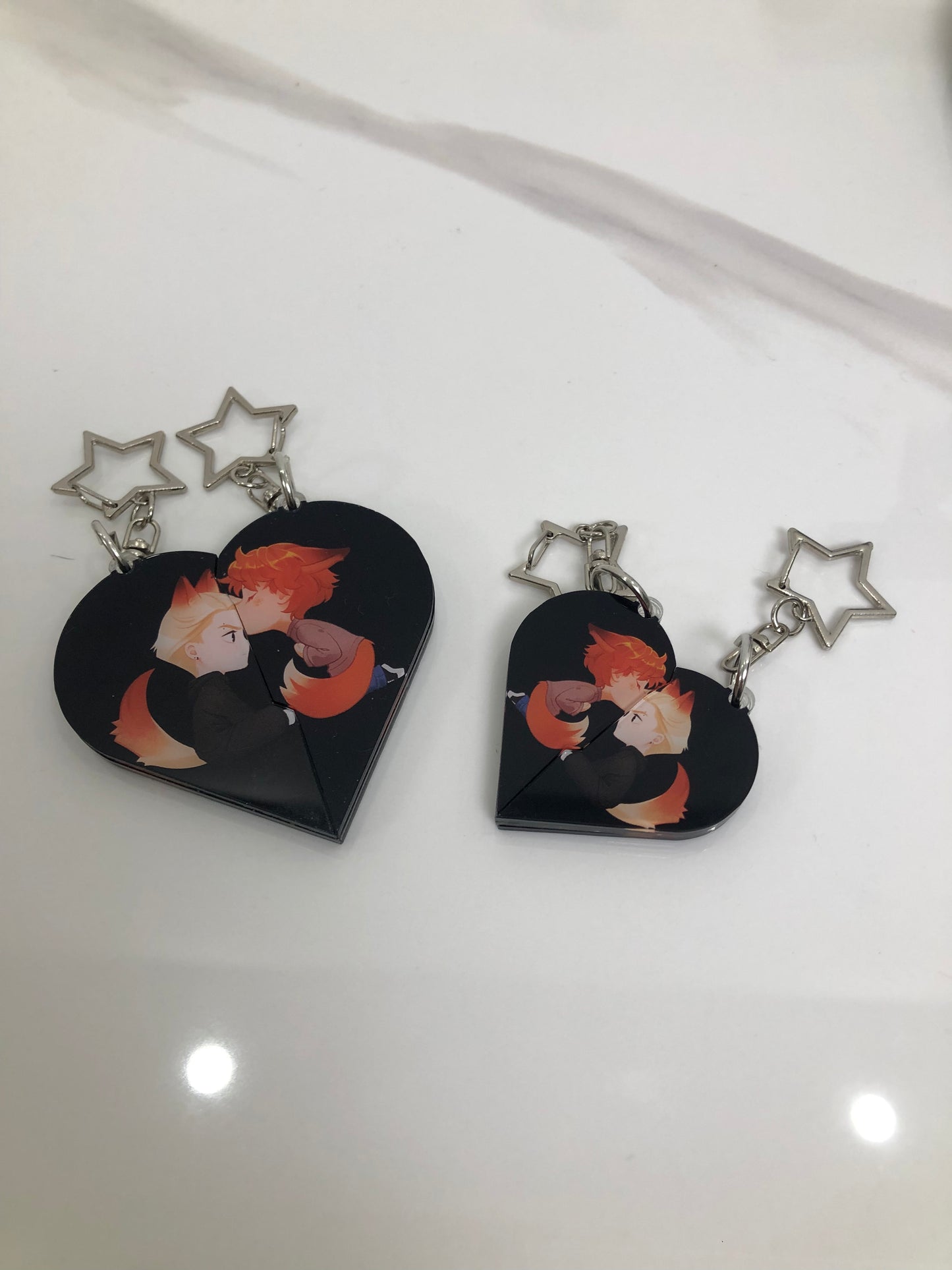 AFTG Andrew & Neil Heart Magnet Keychain Sets