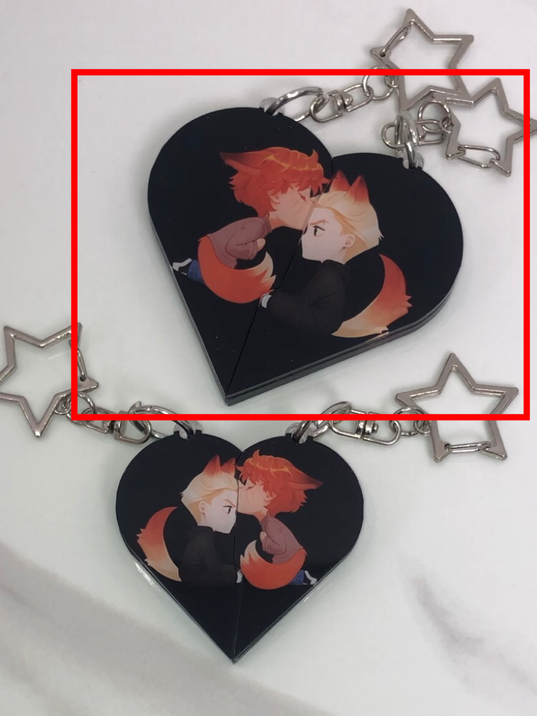 AFTG Andrew & Neil Heart Magnet Keychain Sets