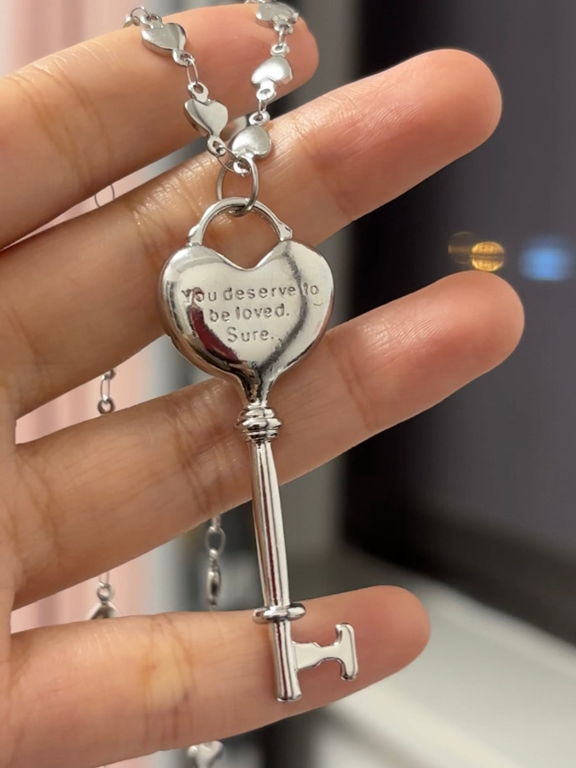 Y2K White Cross & Key Choker Necklace