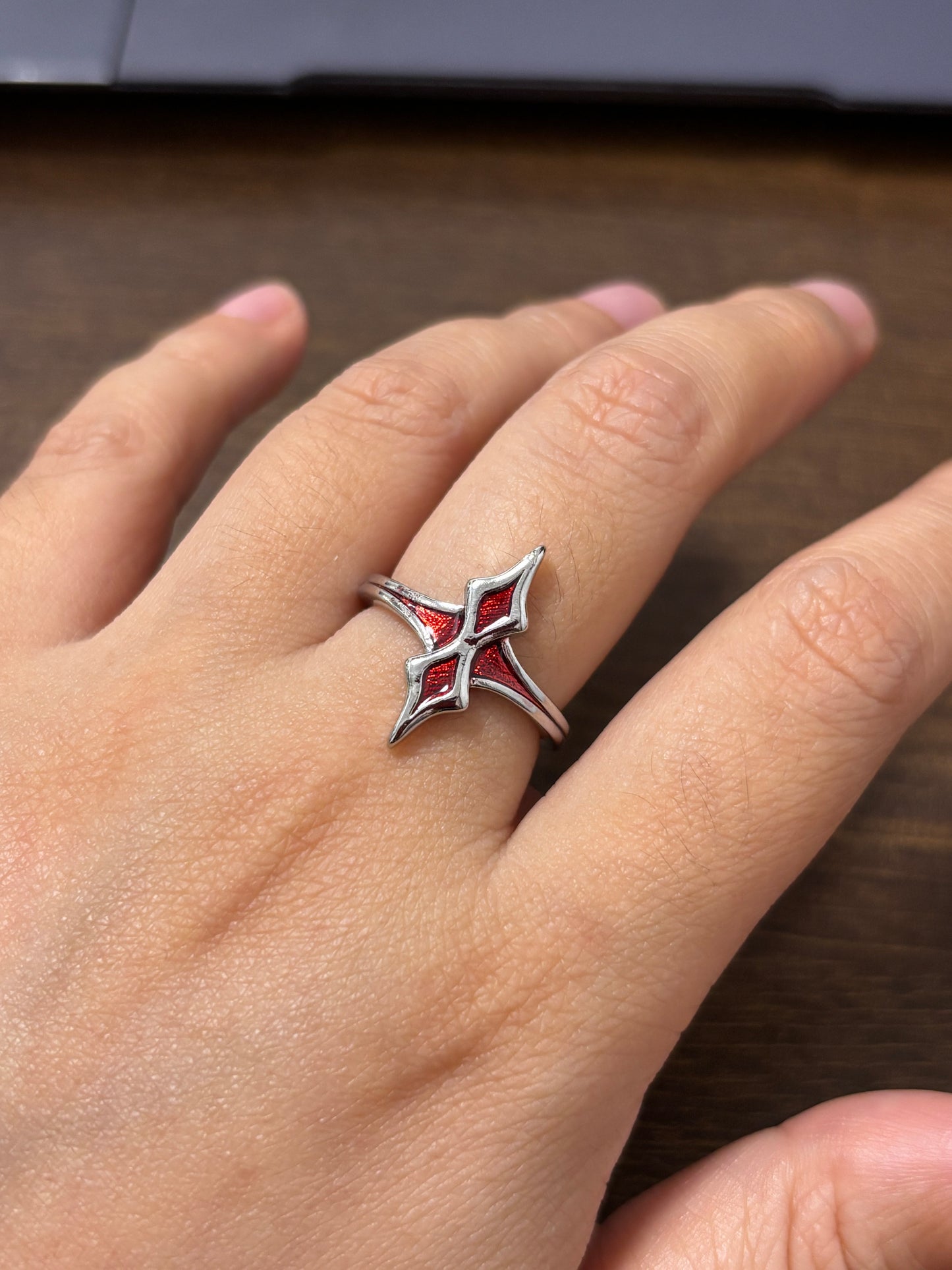 Goth Red Evernight Inspired Rings