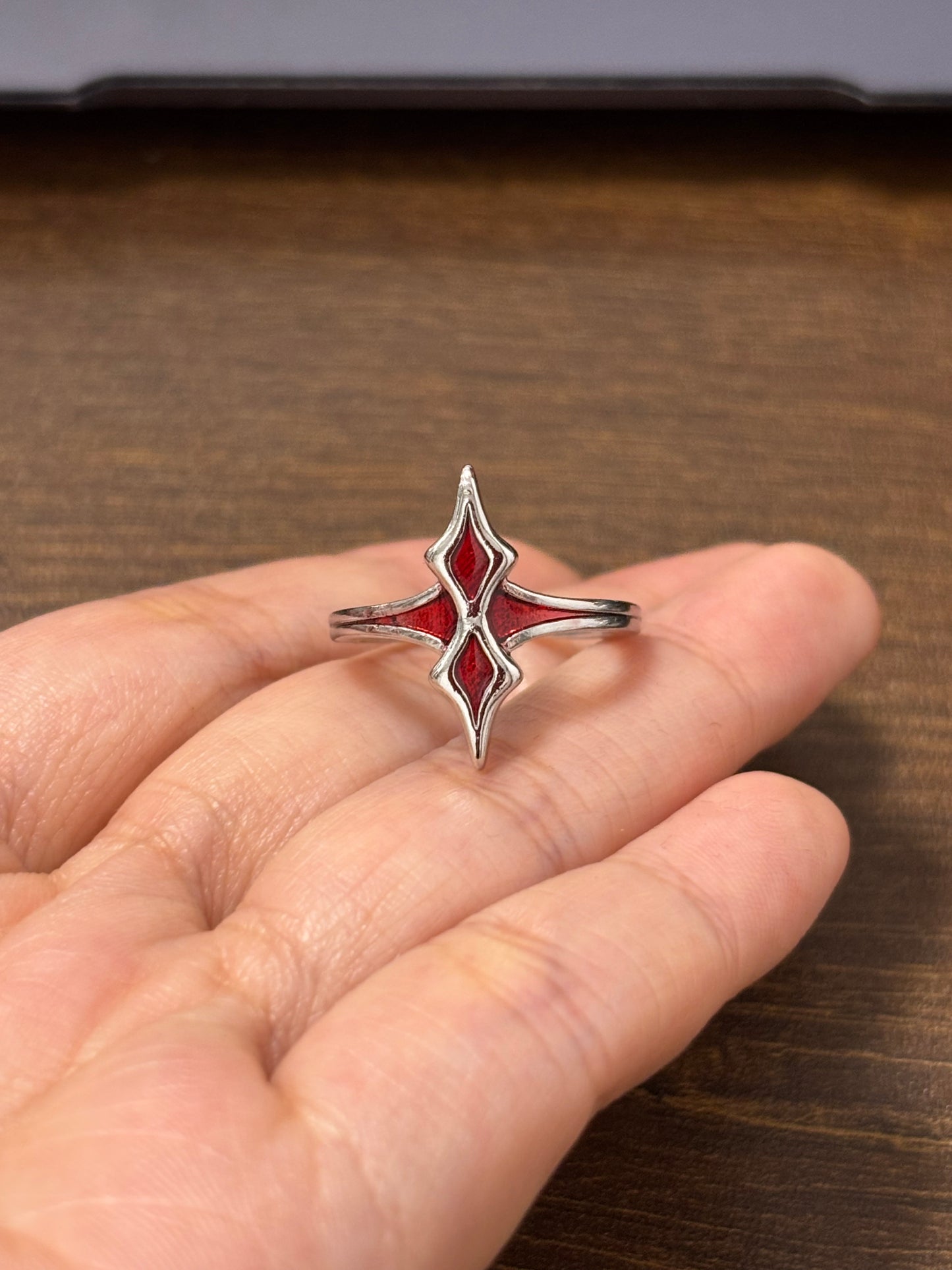 Goth Red Evernight Inspired Rings