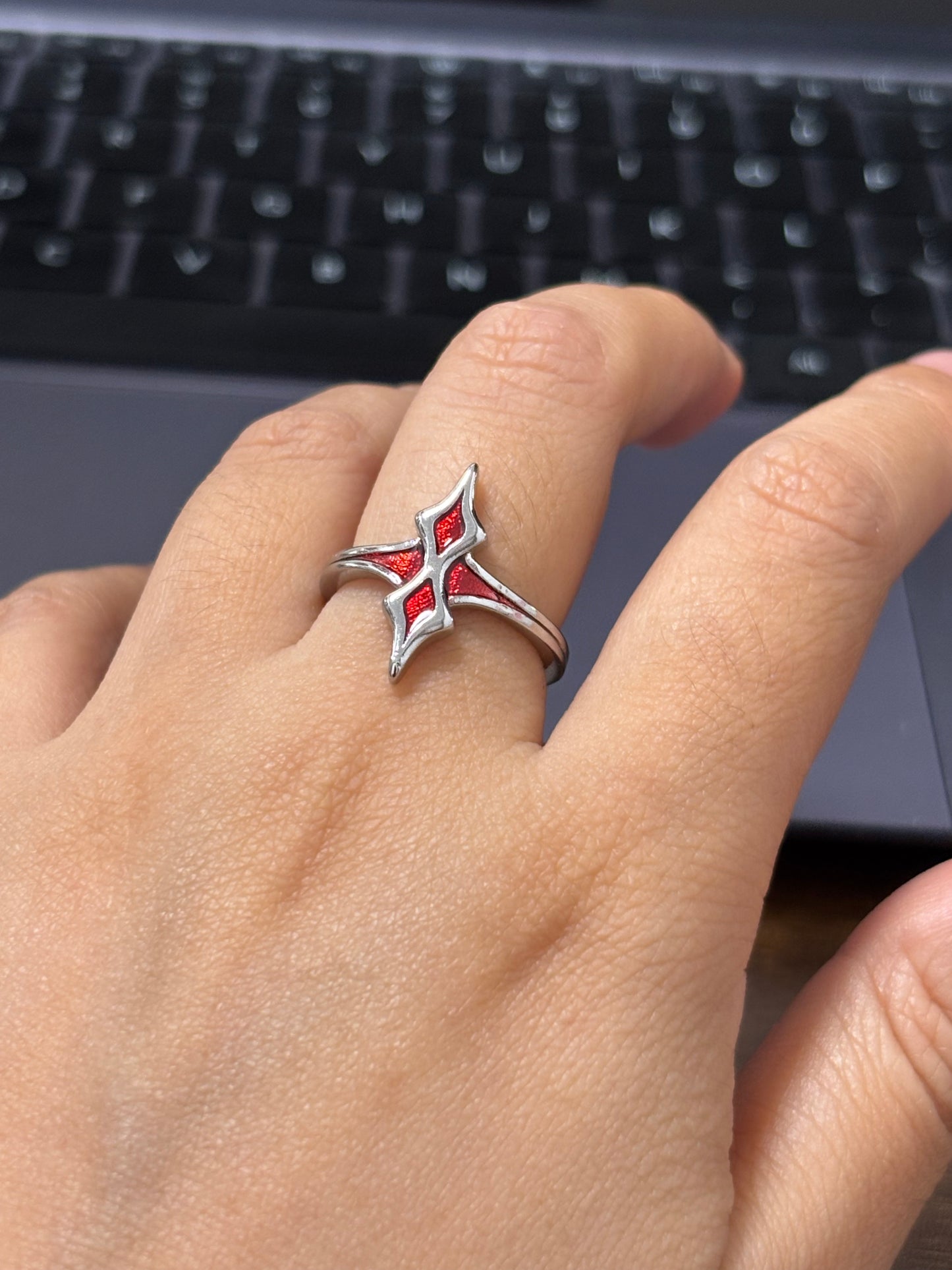 Goth Red Evernight Inspired Rings