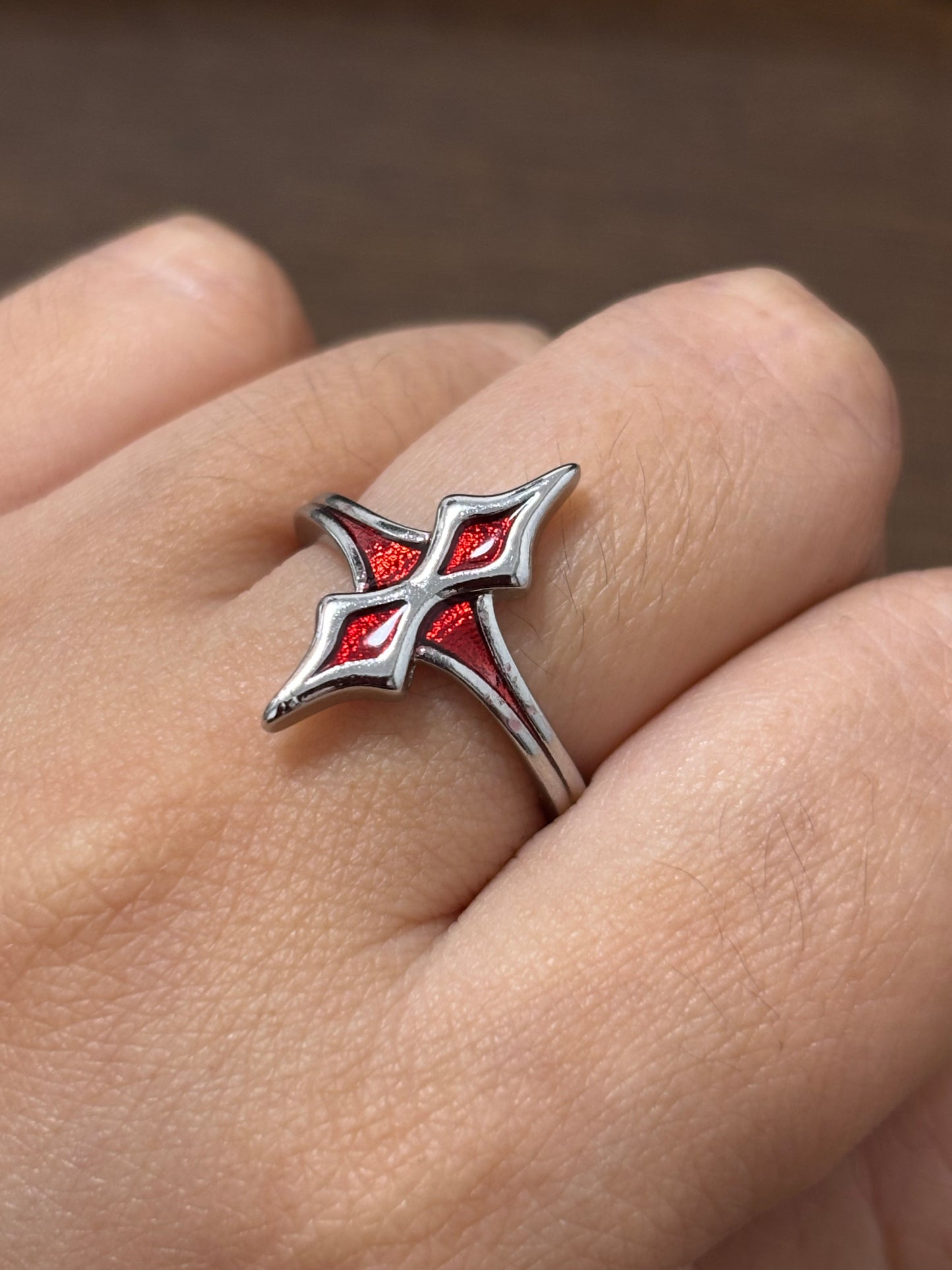 Goth Red Evernight Inspired Rings