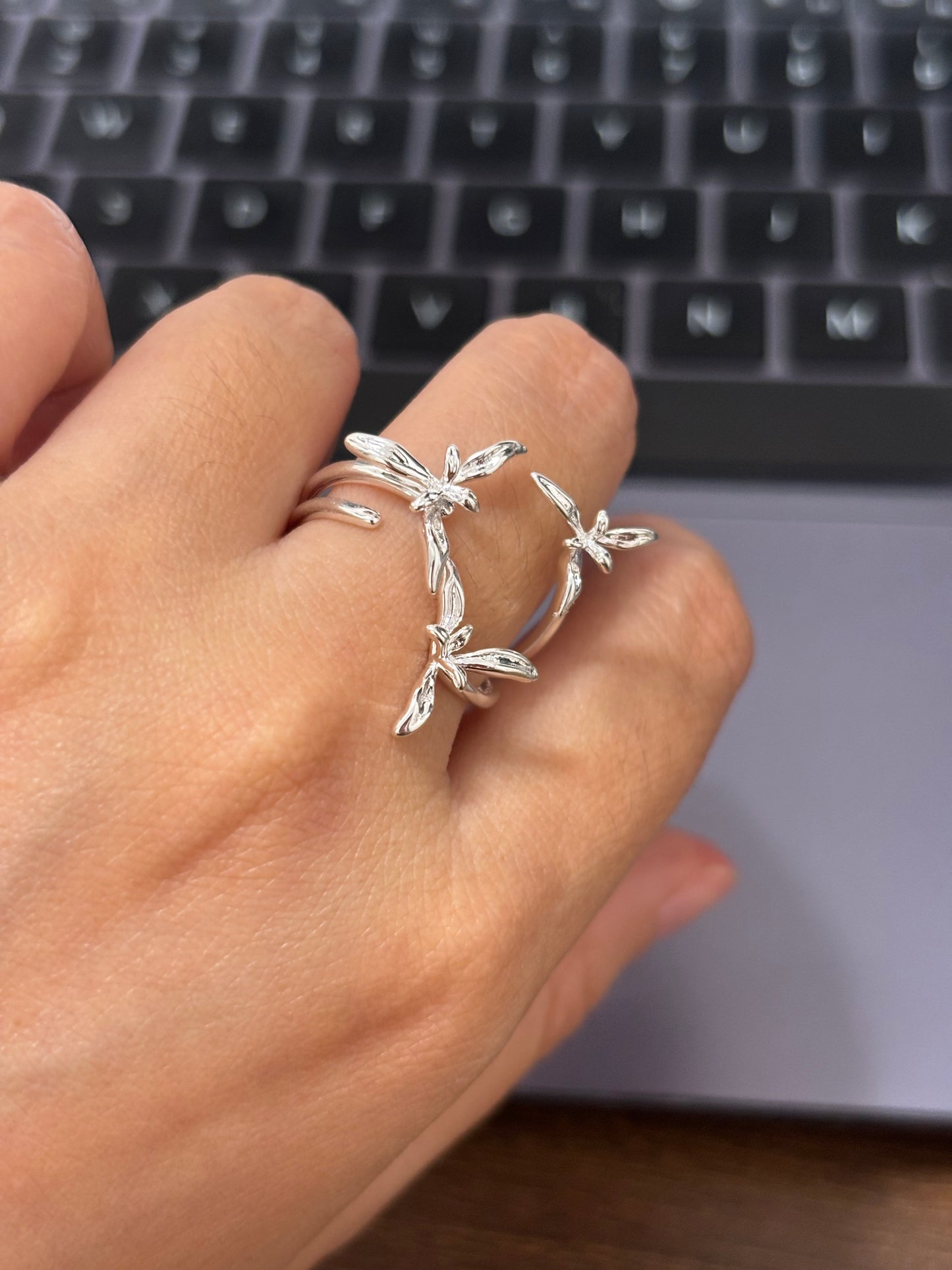 Elegant Orchid Flower Ring
