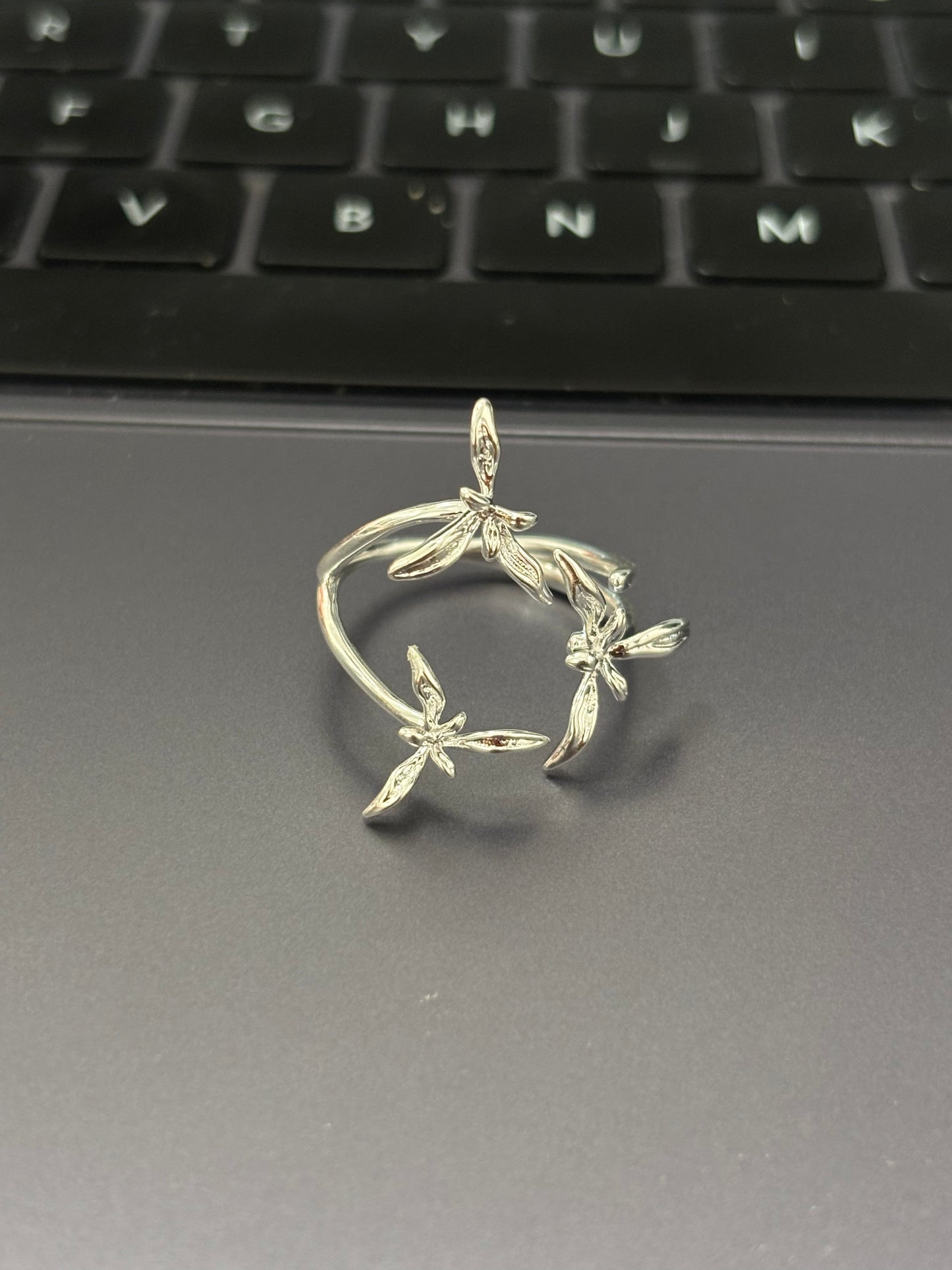 Elegant Orchid Flower Ring