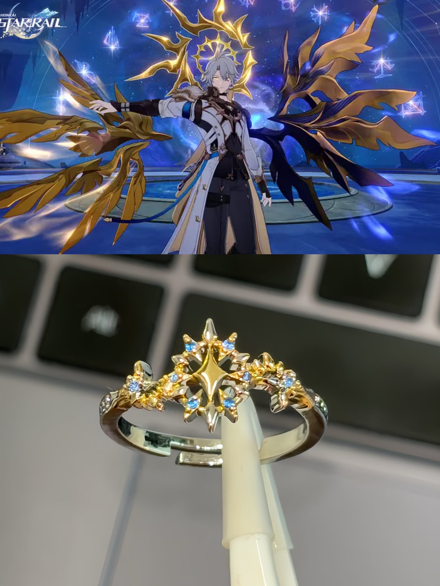 Phainon Inspired Adjustable Rings