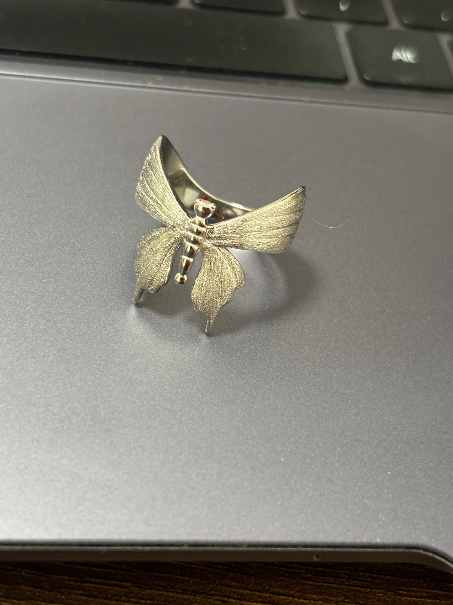 Designer S925 Silver Butterfly Ring