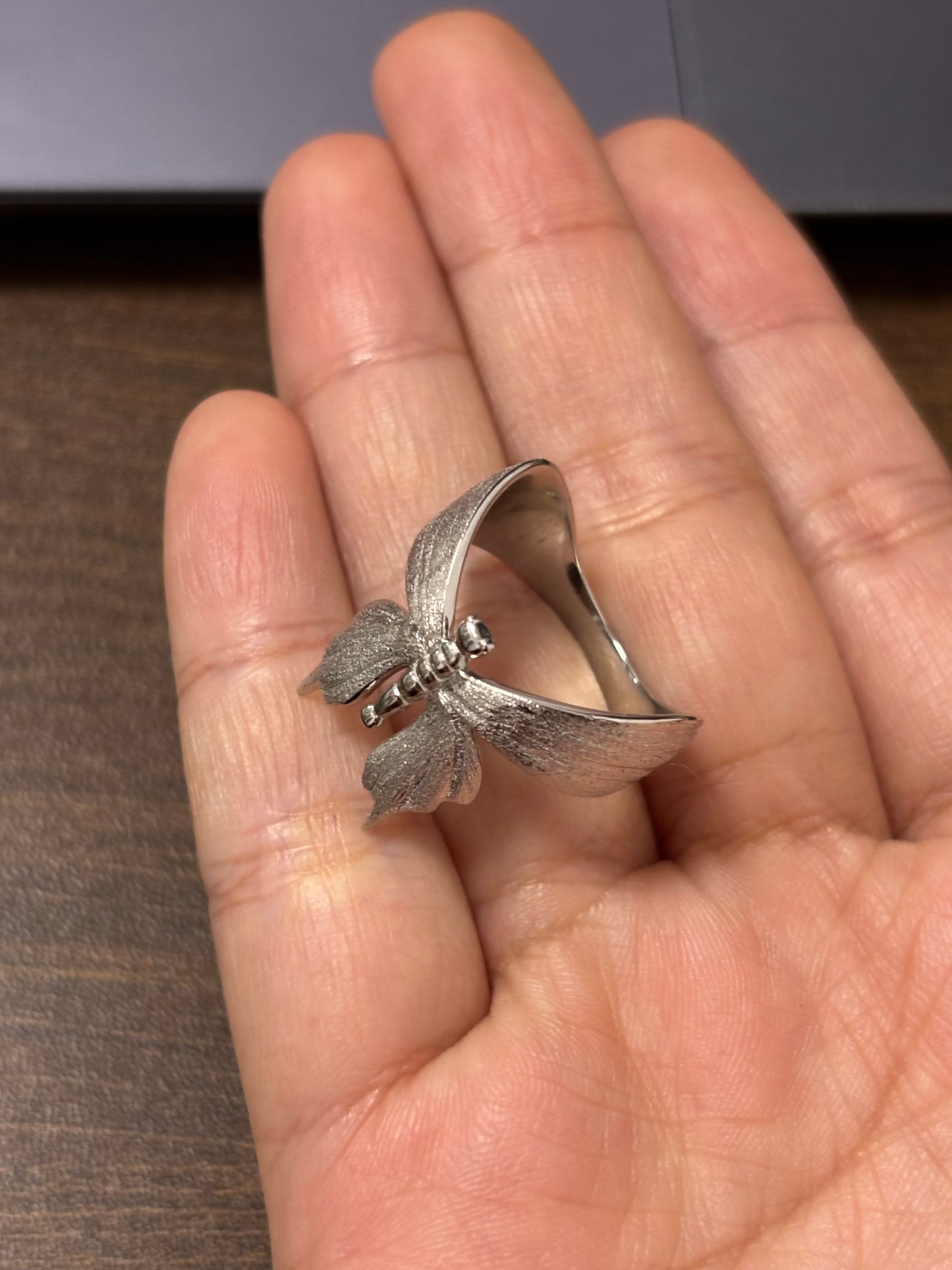 Designer S925 Silver Butterfly Ring