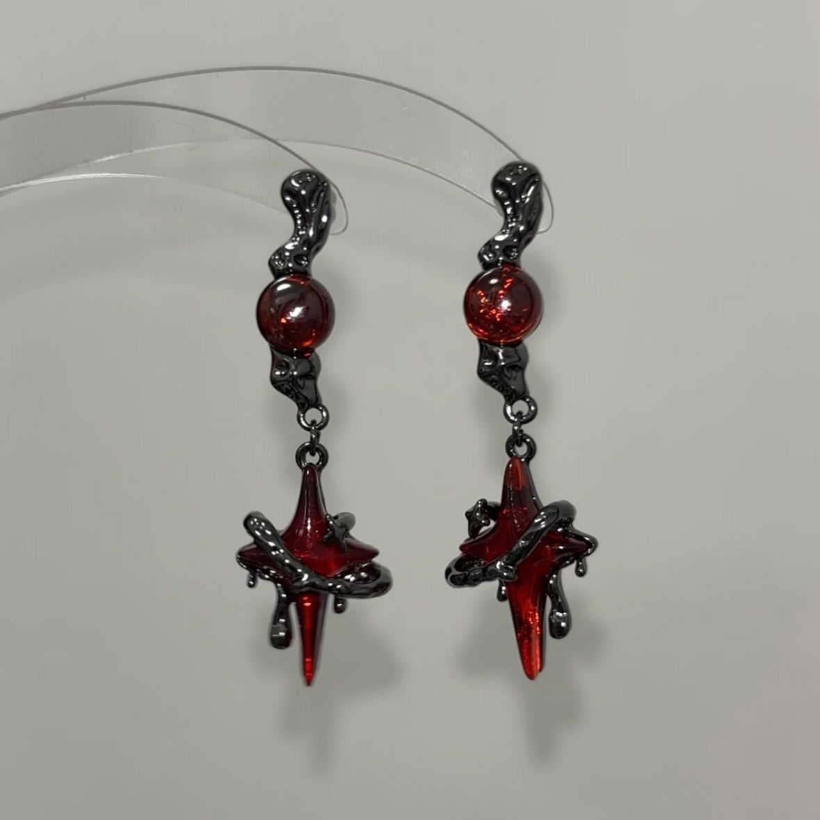 Gothic Style Blutiger Stern Vintage Ohrstecker