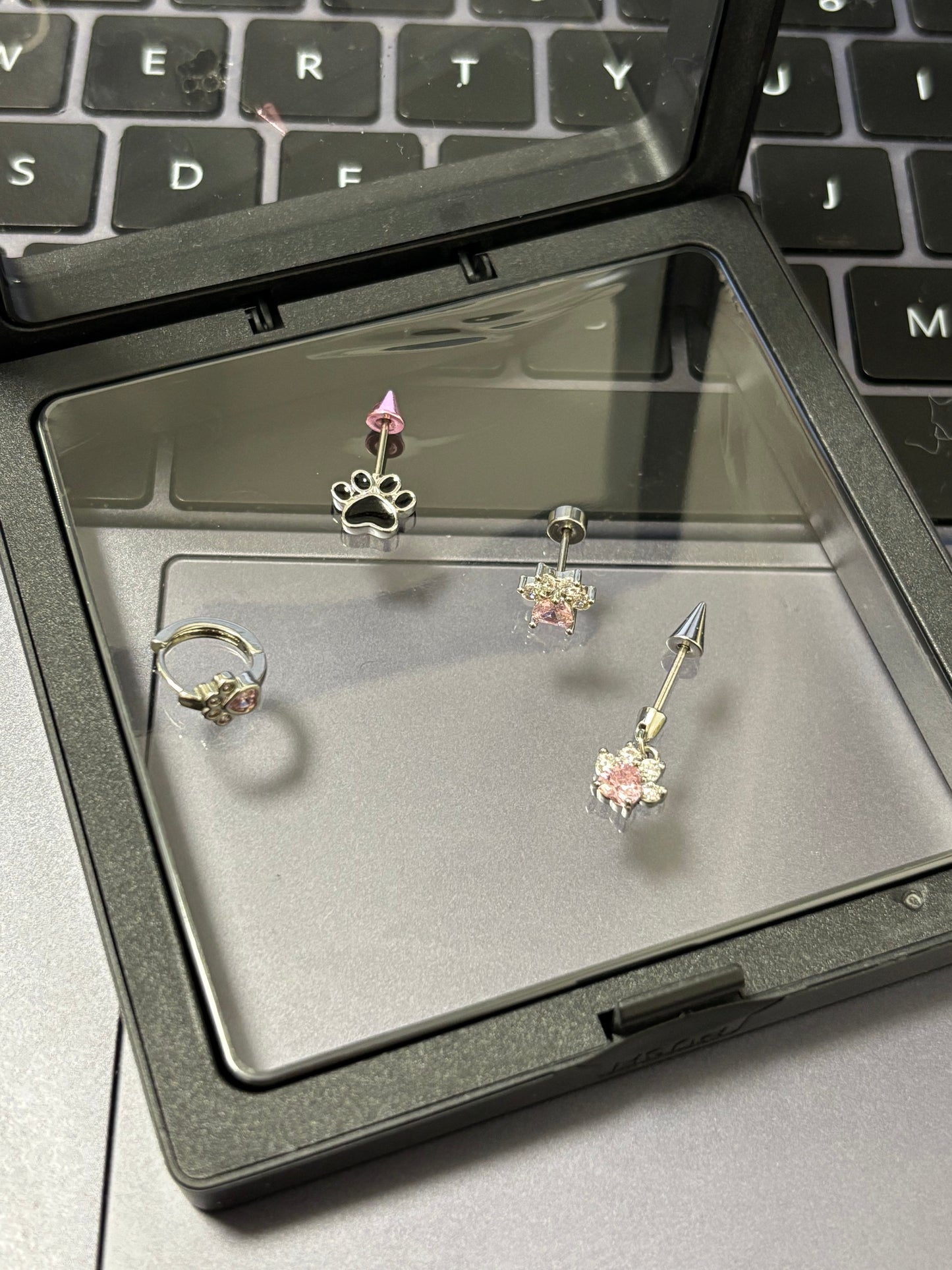 Adorable AFTG The Foxhole Court Paw Stud Earrings