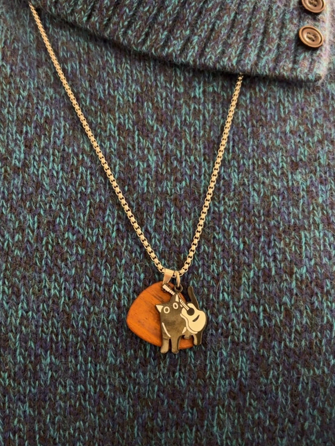 Black Cat Guitar Pick Necklaces