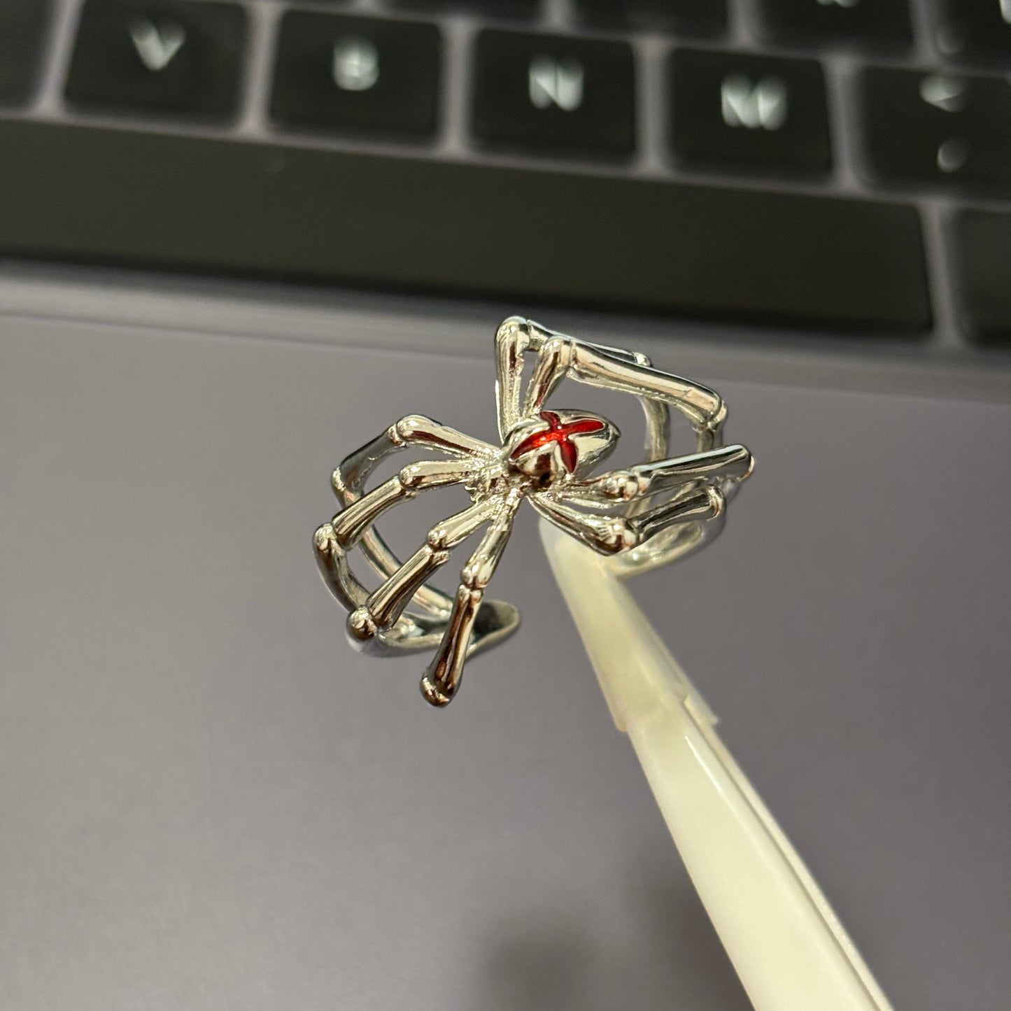 Goth Spider Adjustable Ring