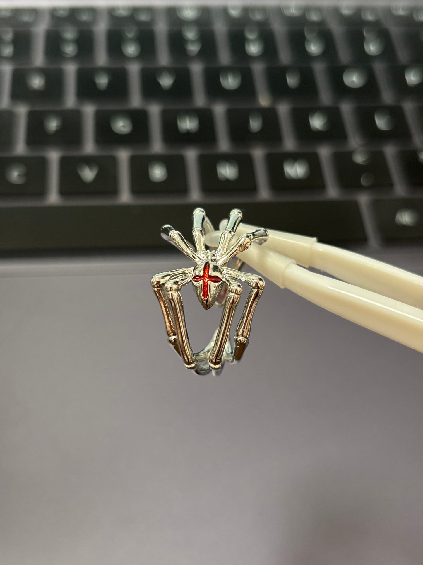 Goth Spider Adjustable Ring