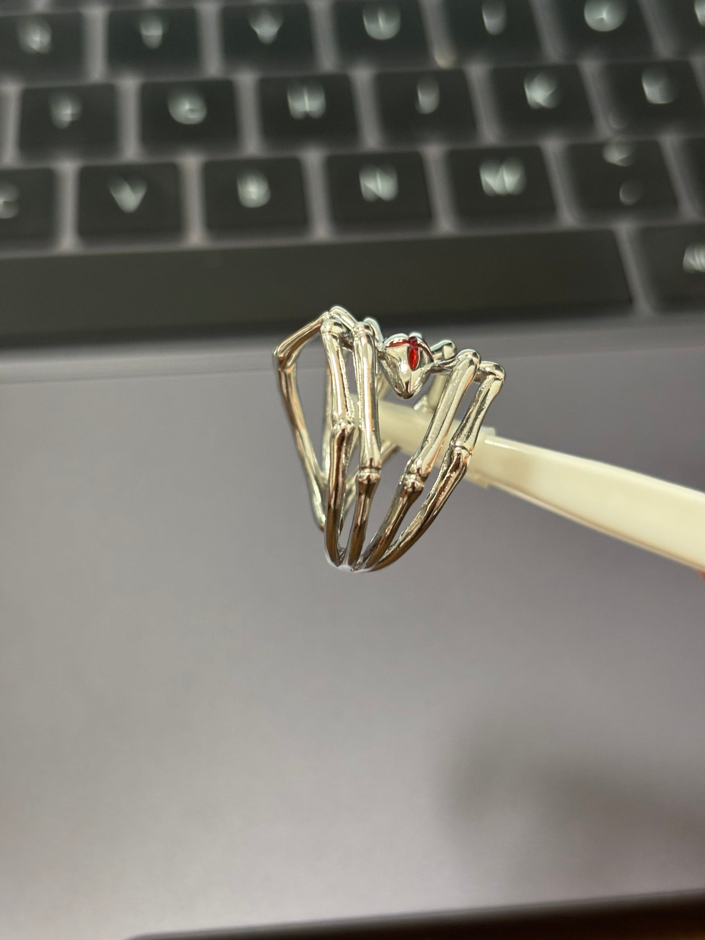 Goth Spider Adjustable Ring