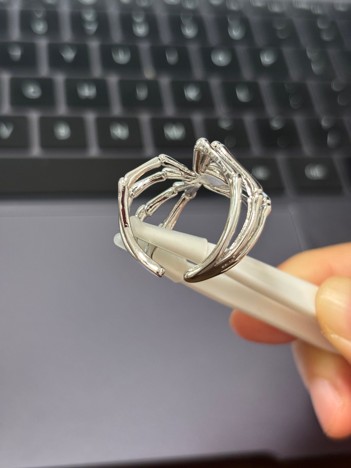 Goth Spider Adjustable Ring
