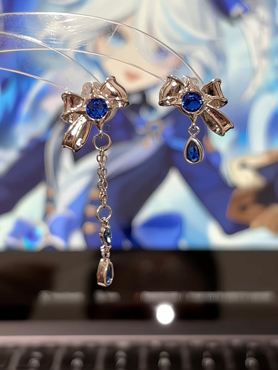 Furina Inspired Bow Earrings