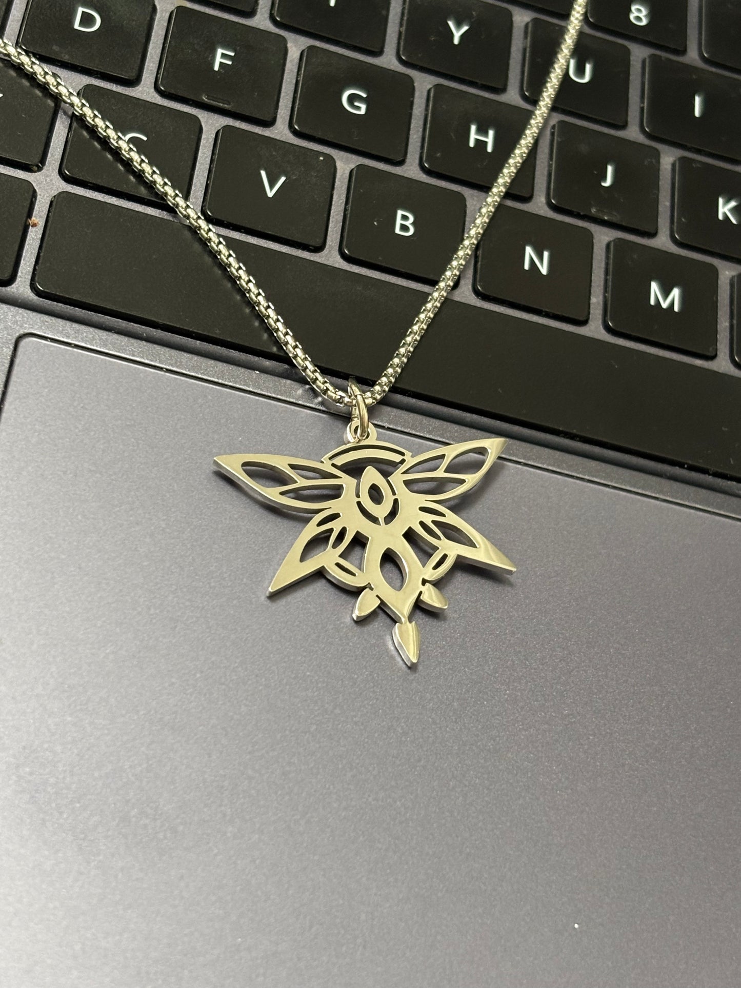 Firefly Inspired Stainless Steel Necklace