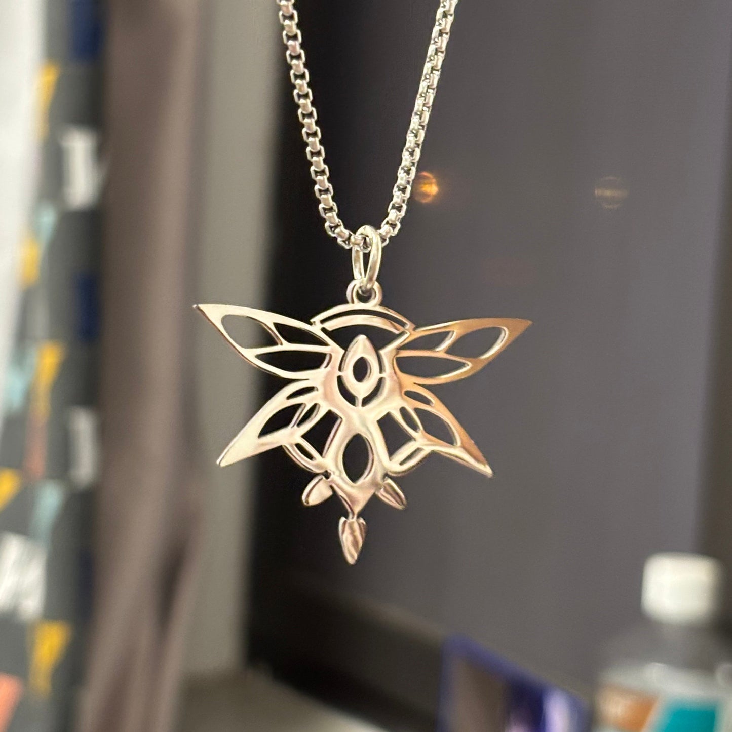 Firefly Inspired Stainless Steel Necklace