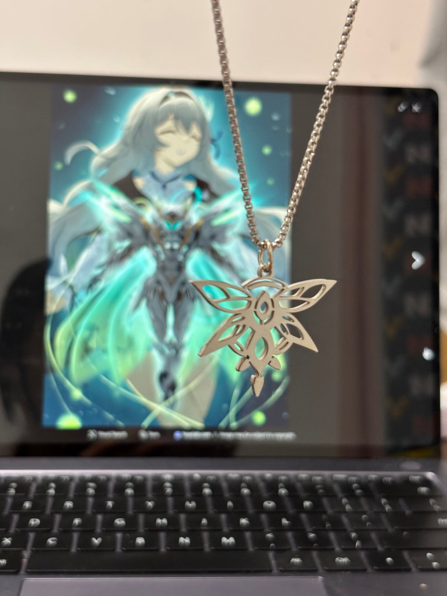 Firefly Inspired Stainless Steel Necklace