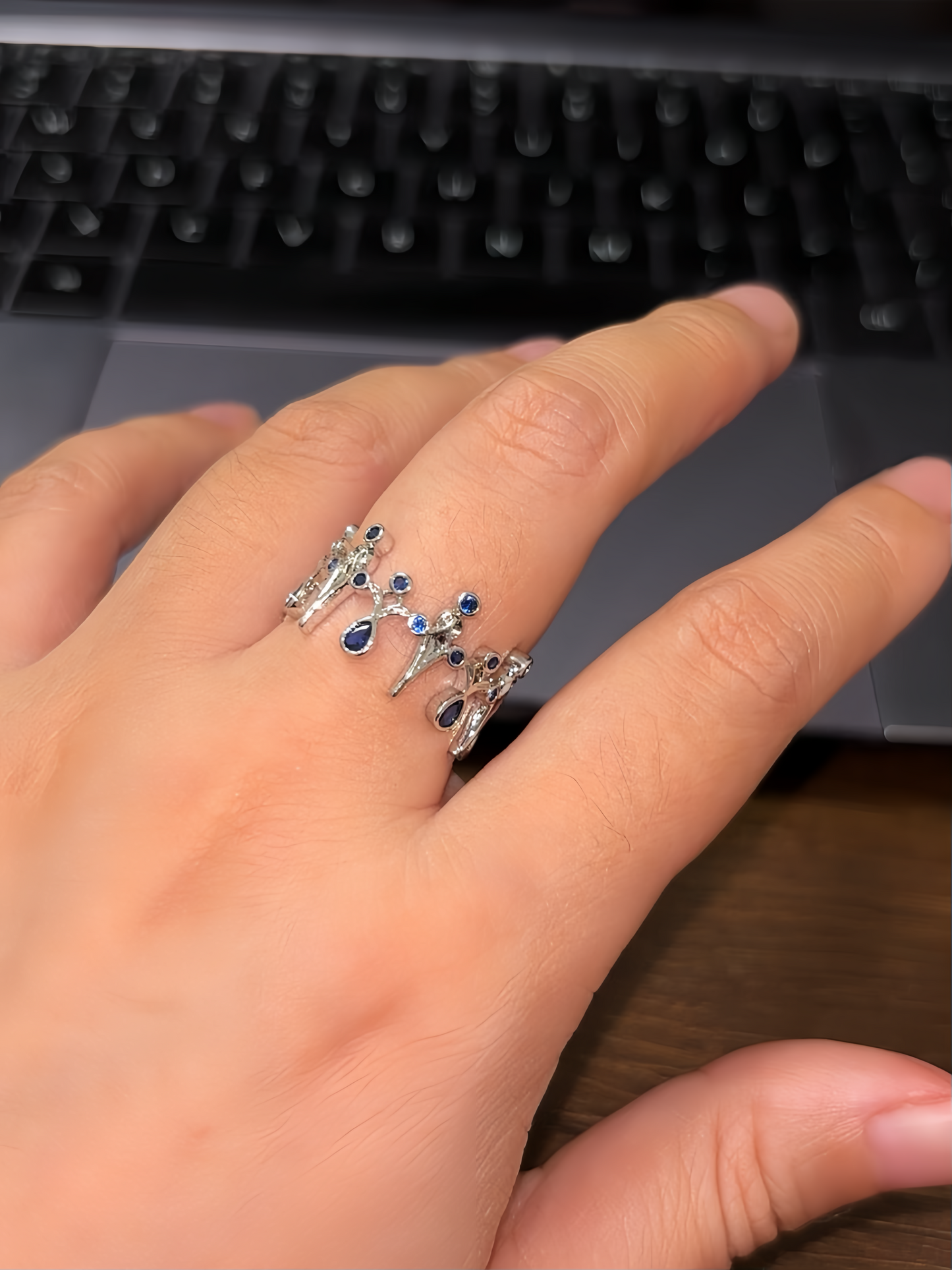 Furina Inspired Crown Adjustable Ring
