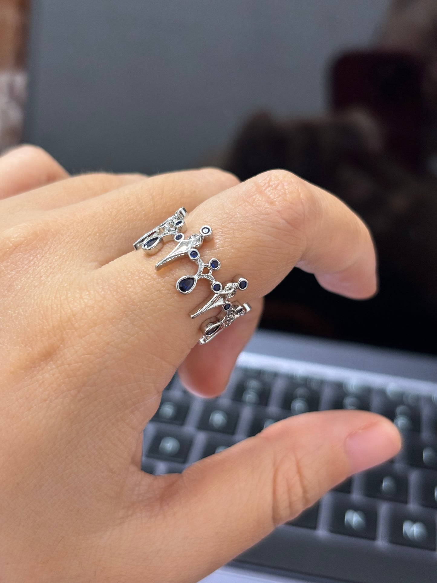 Furina Inspired Crown Adjustable Ring