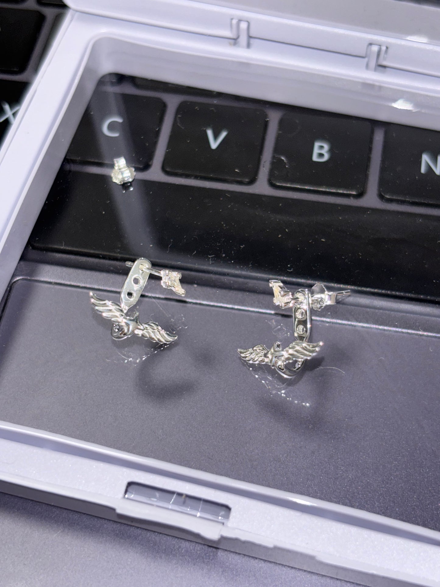 Robin Inspired S925 Silver Angel Wing Earrings