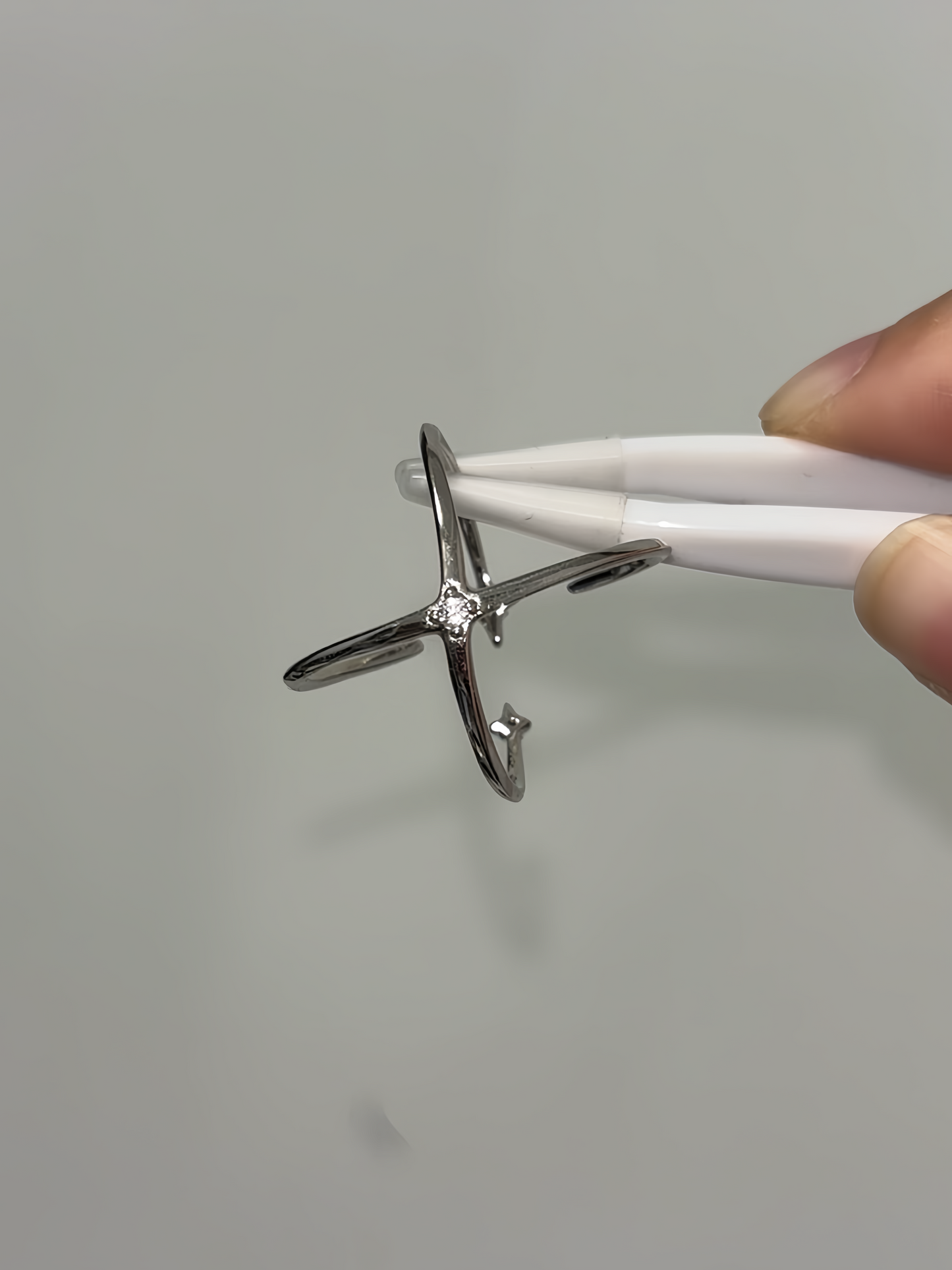 S925 Silver Star Reversible Ring