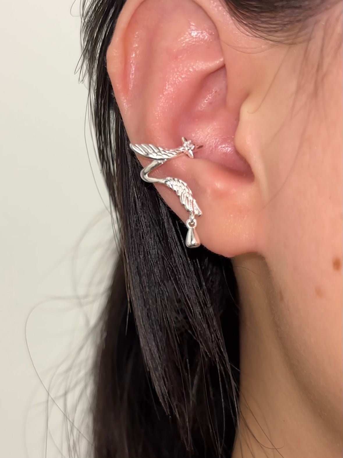 Sunday Ronbin Inspired Angel Wing Ear Cuff