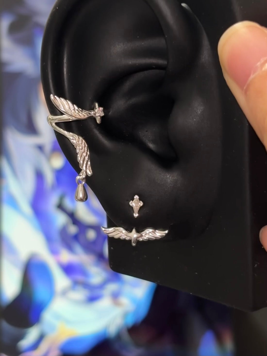 Sunday Ronbin Inspired Angel Wing Ear Cuff