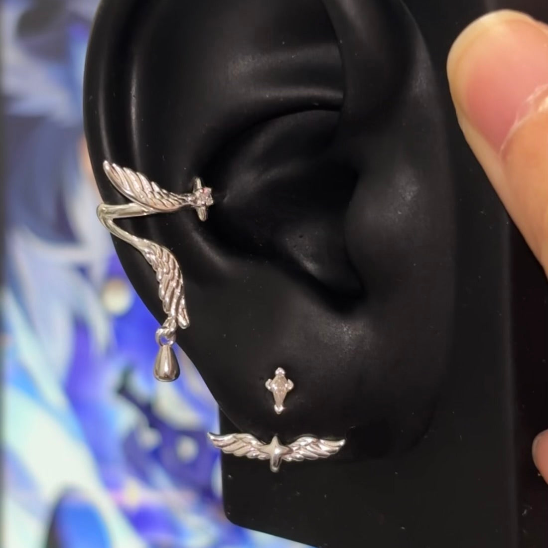 Sunday Ronbin Inspired Angel Wing Ear Cuff