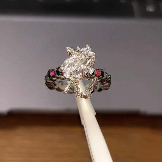 Ying Xing /Blade Inspired Magnolia Flower Ring