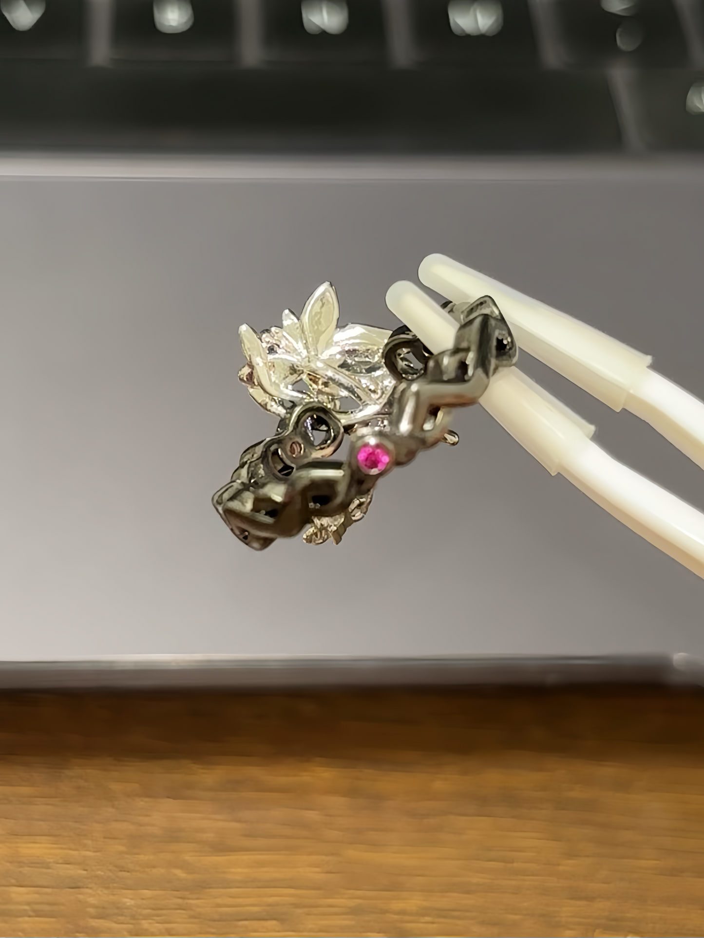Ying Xing /Blade Inspired Magnolia Flower Ring