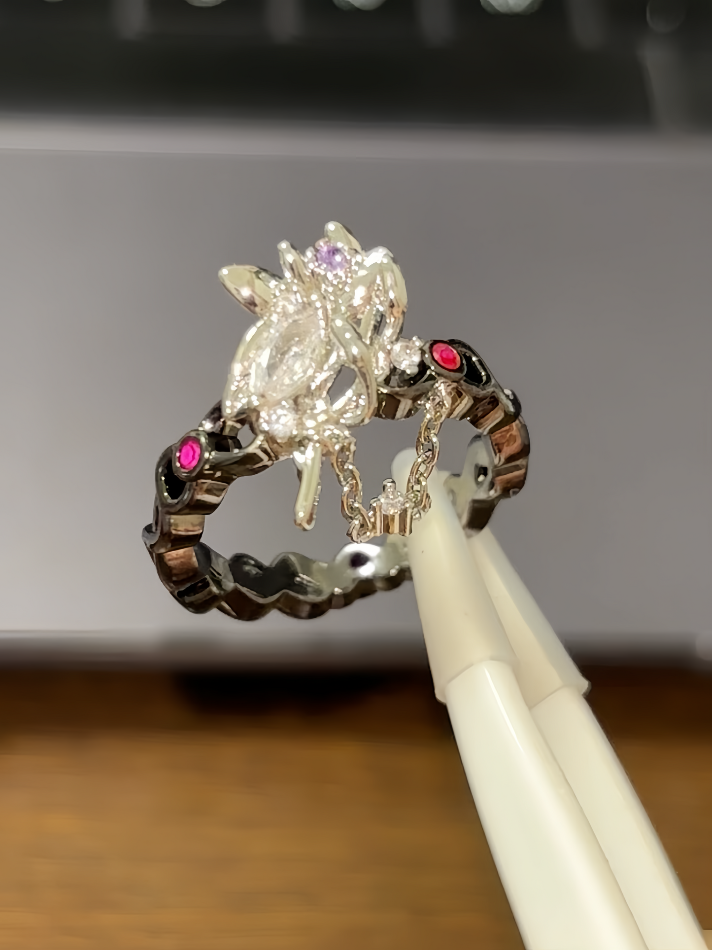 Ying Xing /Blade Inspired Magnolia Flower Ring