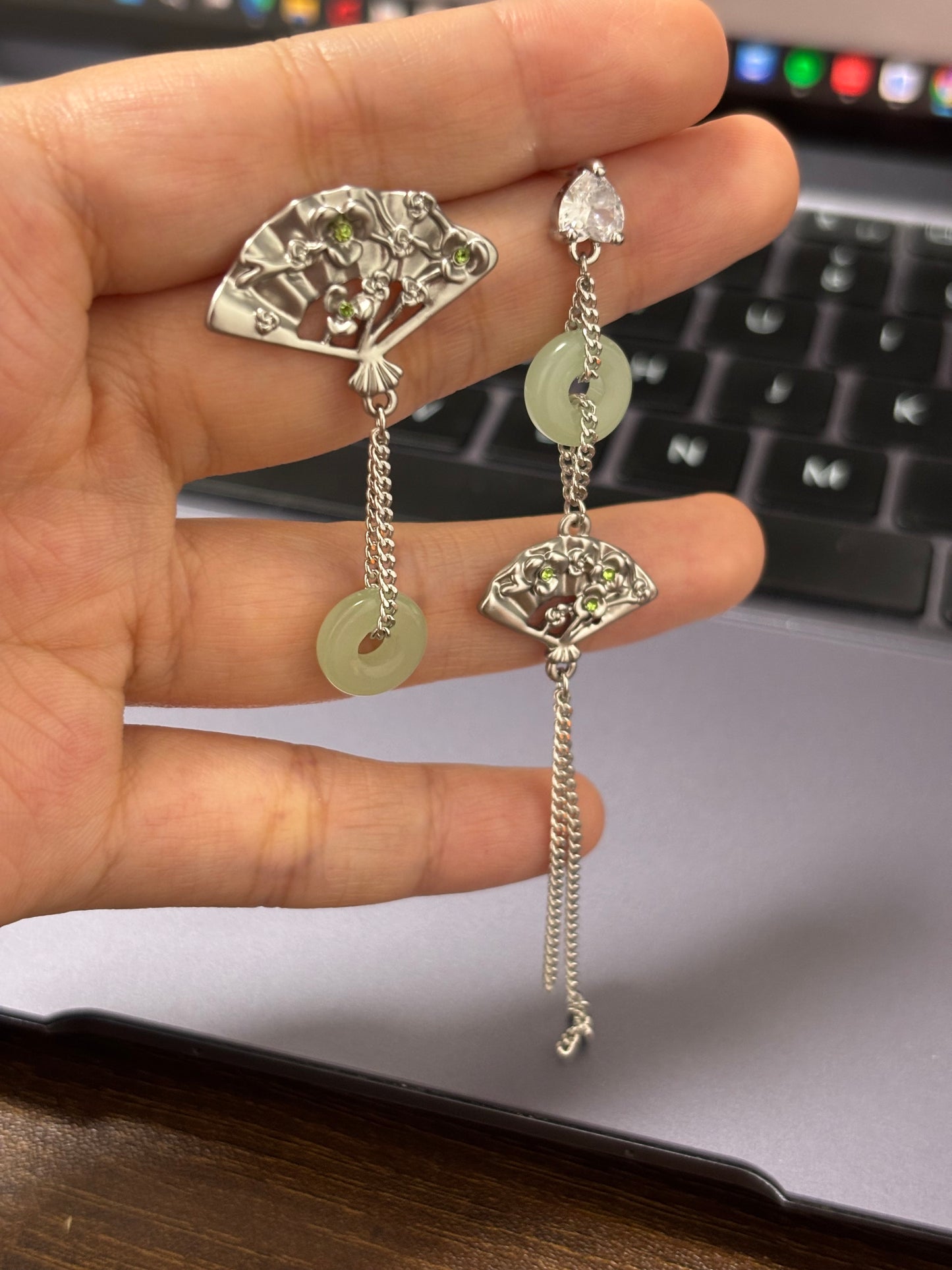 Y2K Fan Asymmetrical Earrings