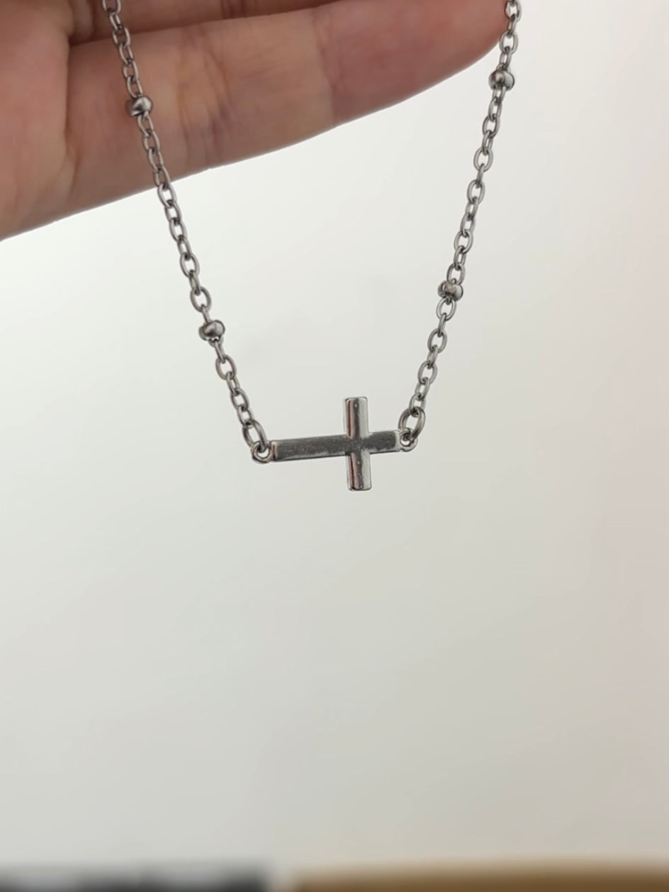 Renee Walker Cross Triple Layered Necklace
