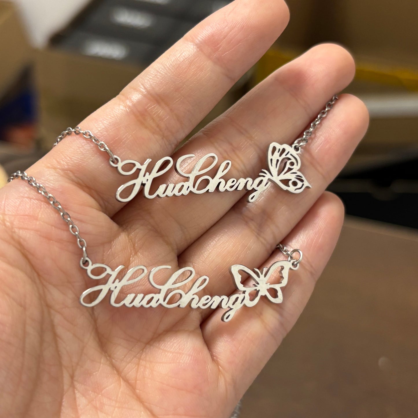 Hua Cheng Silver Butterfly Necklace