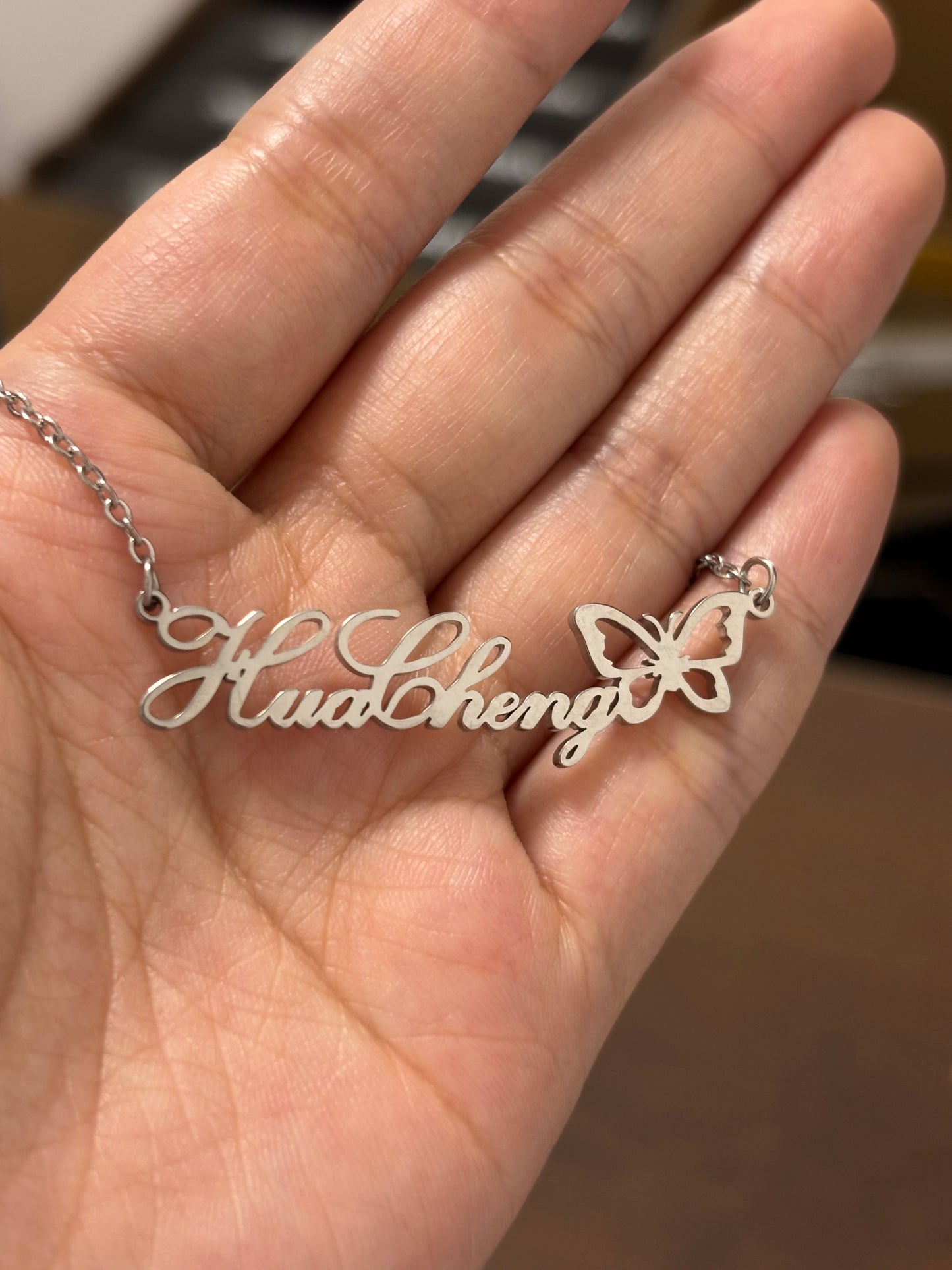 Hua Cheng Silver Butterfly Necklace