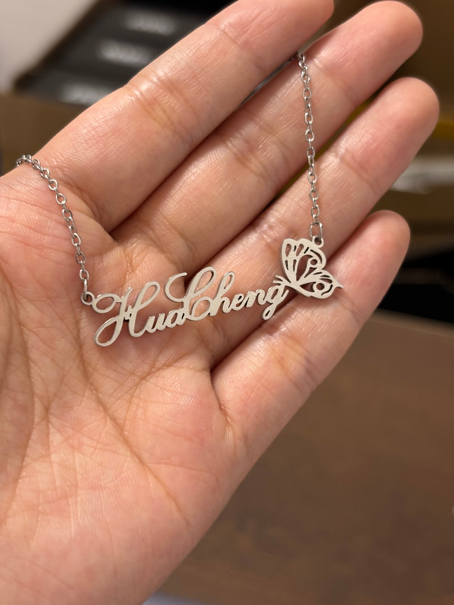 Hua Cheng Silver Butterfly Necklace