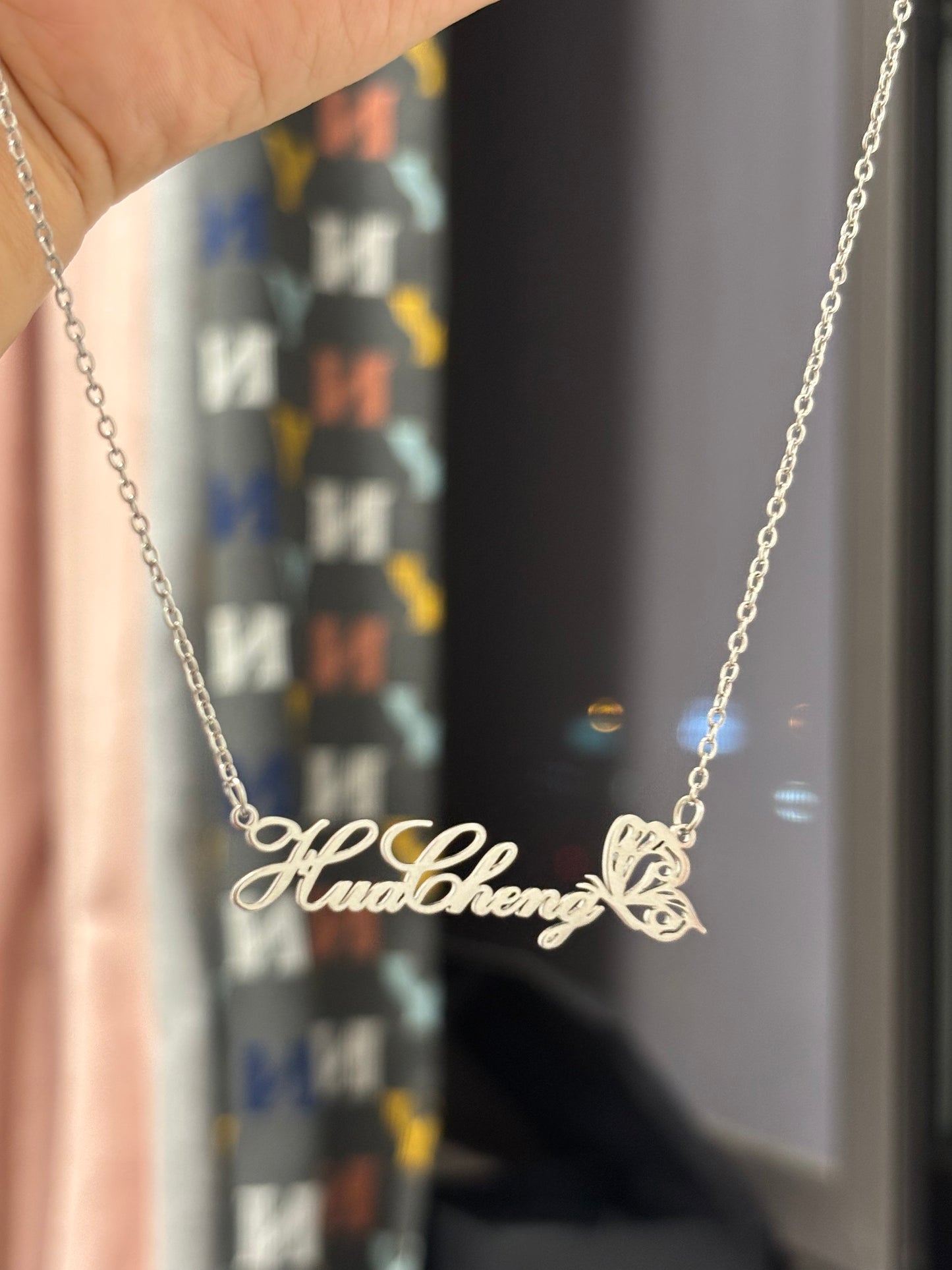 Hua Cheng Silver Butterfly Necklace