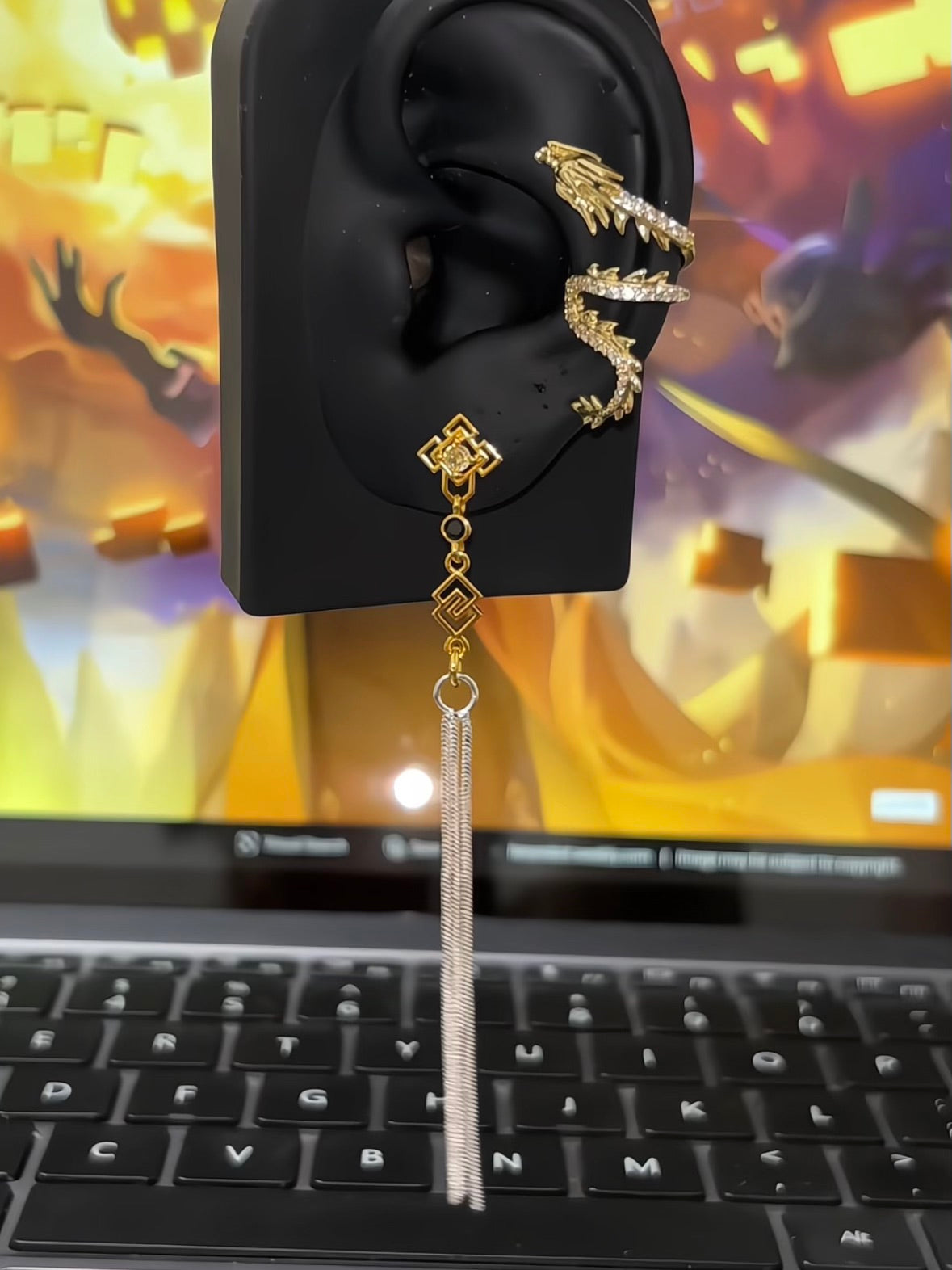 Zhongli Inspired Earrings · Genshin Fan-made