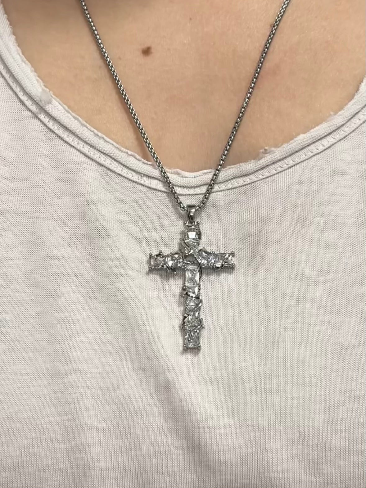 Goth Thorn Cross Necklace