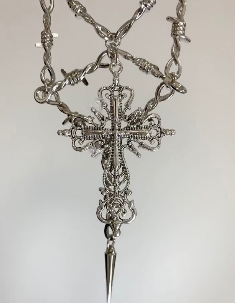 Gothic Dornenkreuz Choker Halskette