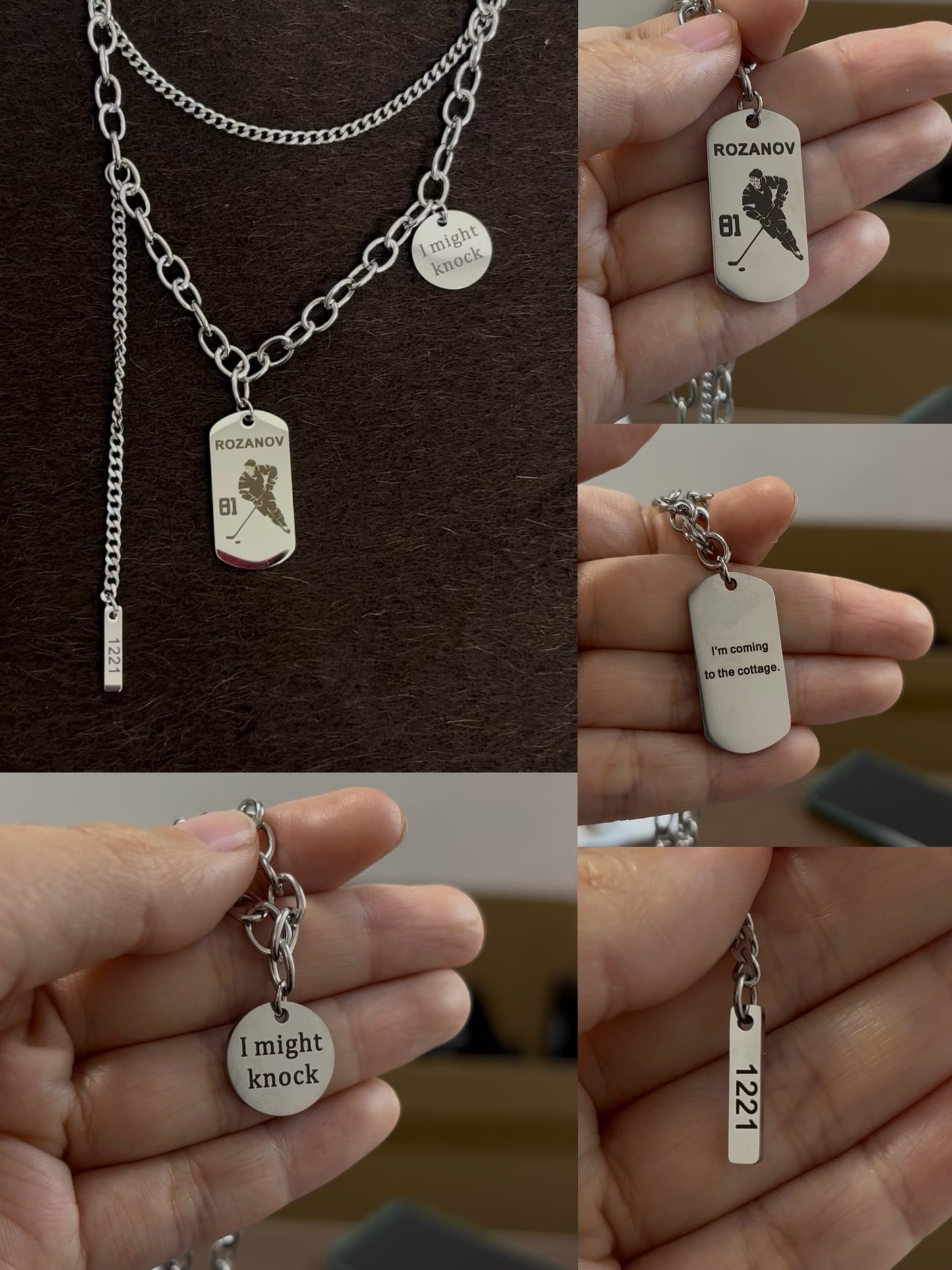 Heated Rivalry Ilya Shane Couple Necklaces