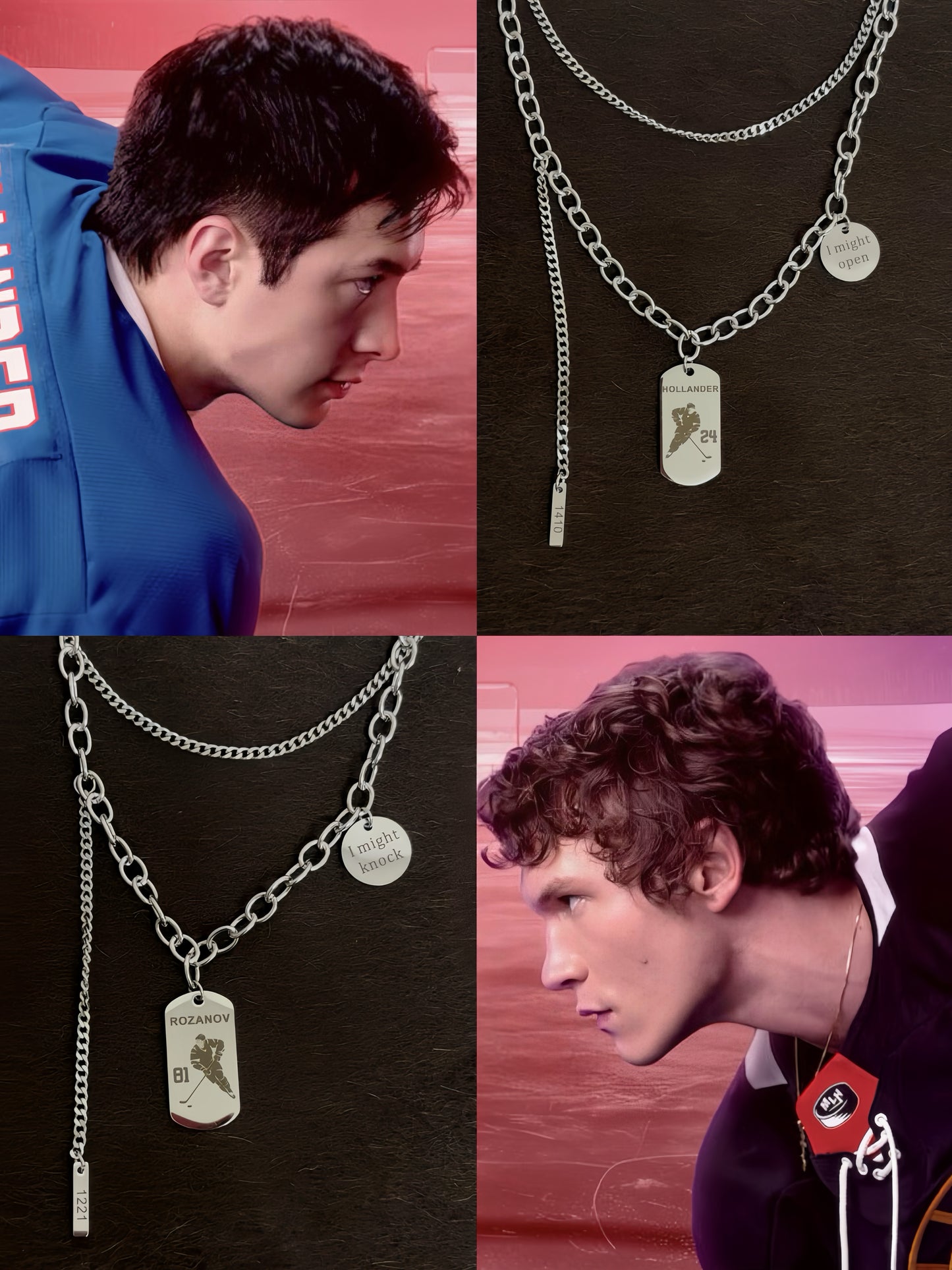 Heated Rivalry Ilya Shane Couple Necklaces