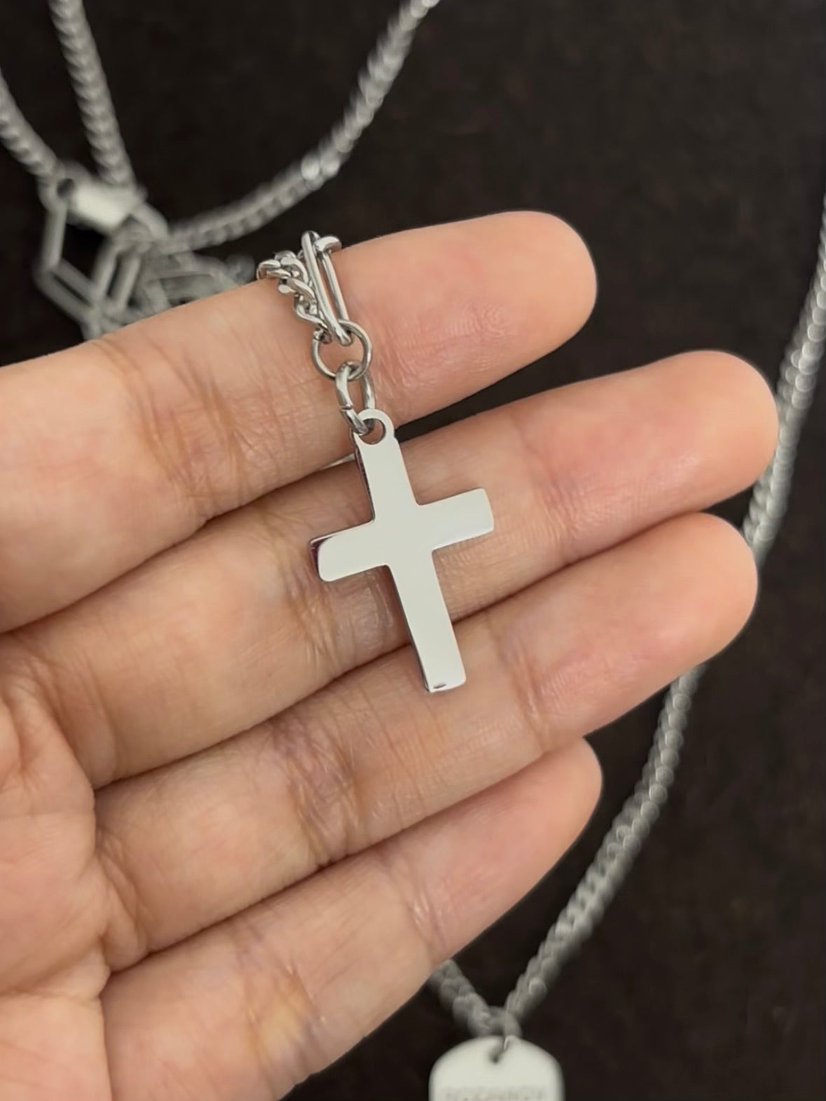 Trible Layer Cross Necklace for for Ilya