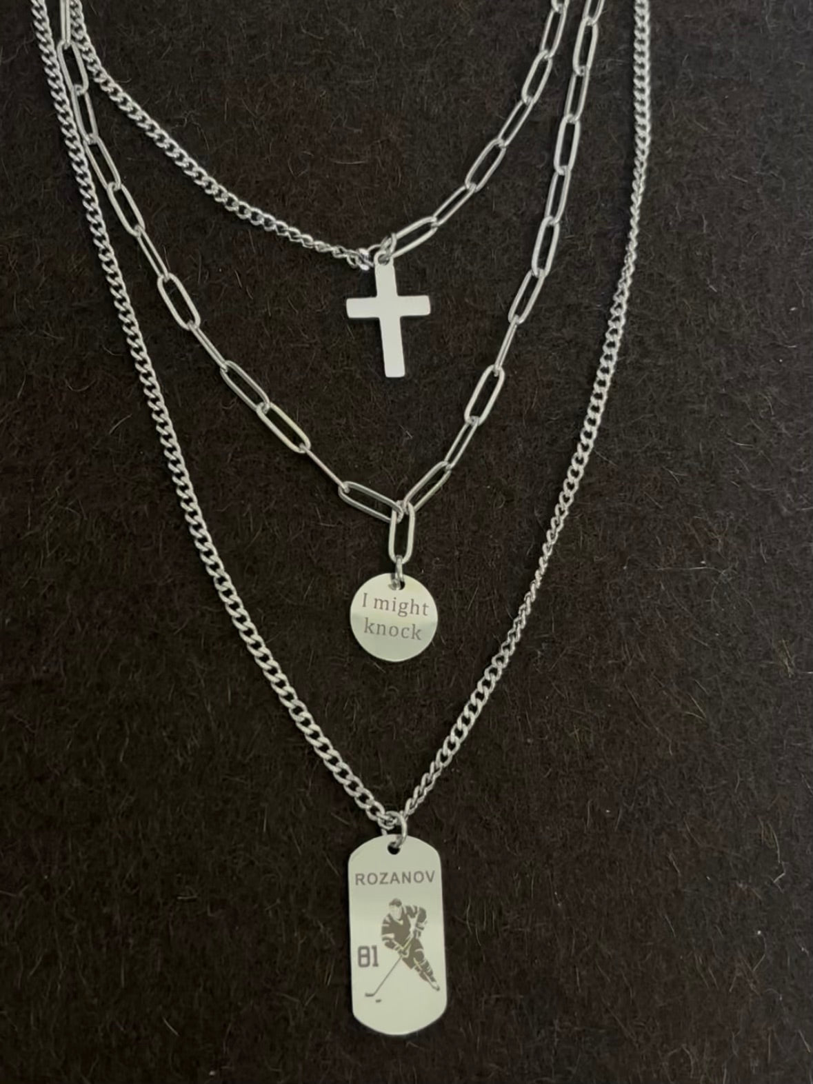 Trible Layer Cross Necklace for for Ilya