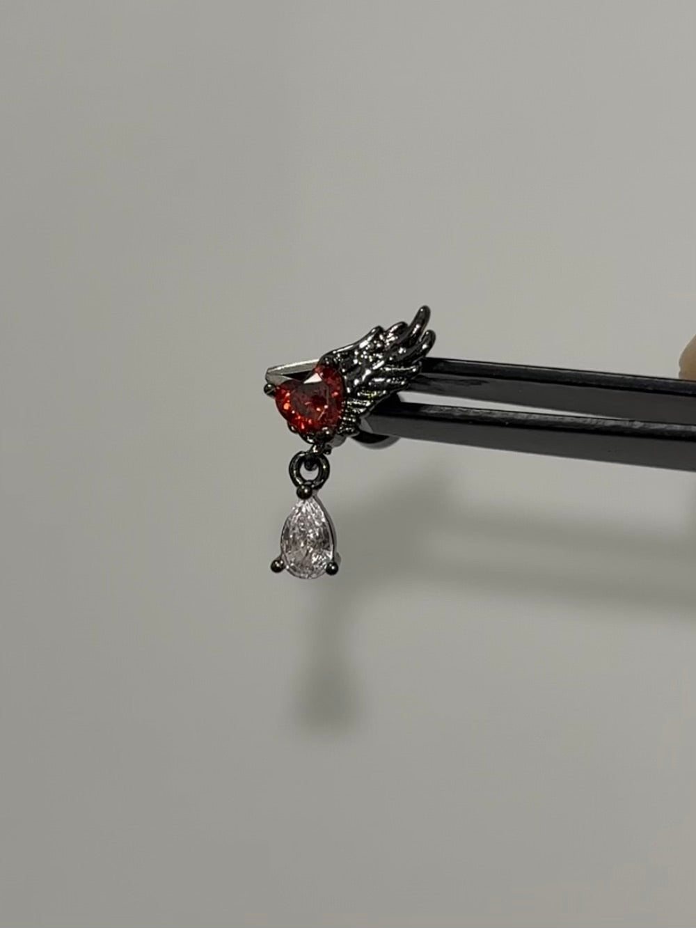 Boucles d'oreilles cœur Gothiques Diable Sombre