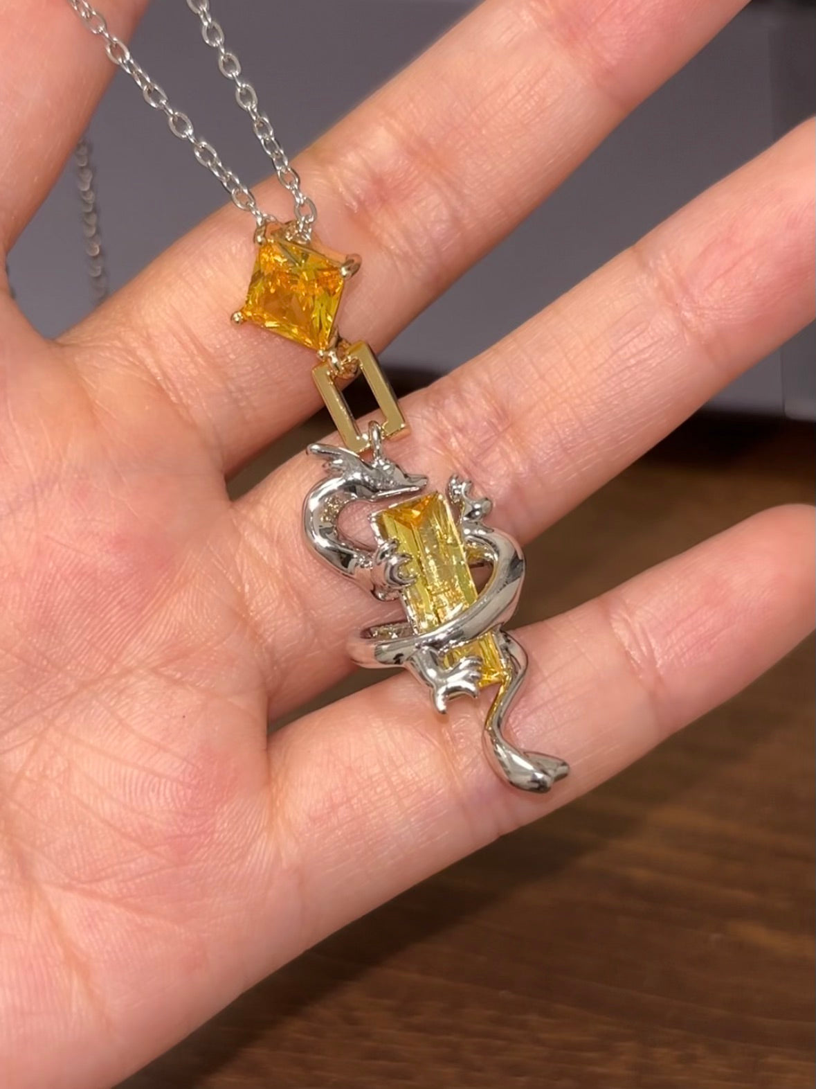 Zhongli Inspired Dragon Necklace