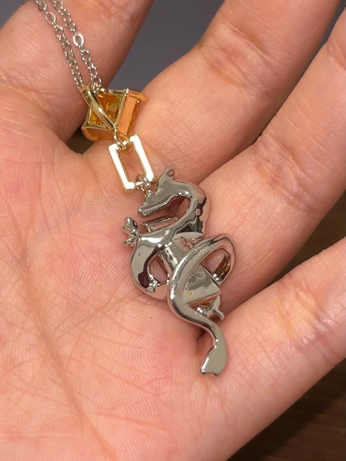 Zhongli Inspired Dragon Necklace